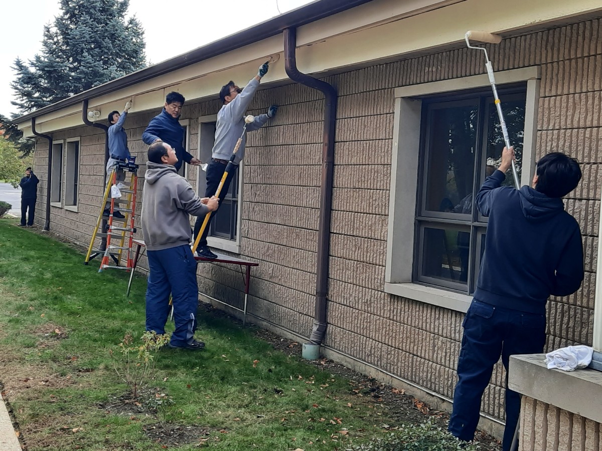 (요셉/대건/양업/반석회) 교육관 처마 페인트 작업